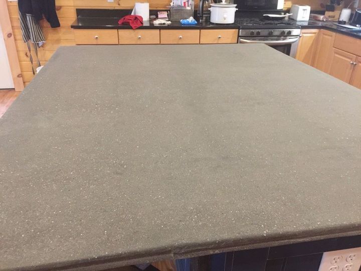 how to make a kitchen island with a concrete countertop start finish