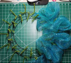 deco mesh poof wreath tutorial, crafts, how to, wreaths, A few poofs in