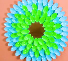 craft a mirror from plastic spoons, crafts, home decor