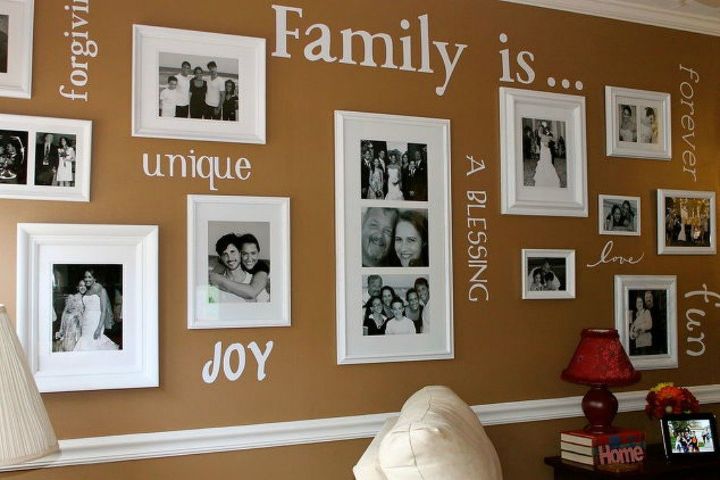 s show off your family photos with these 16 creative ideas, Pair them with inspiring stencils