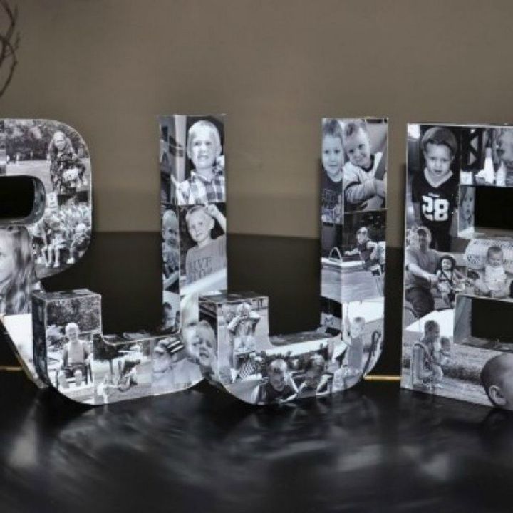 s show off your family photos with these 16 creative ideas, Display them with your initials