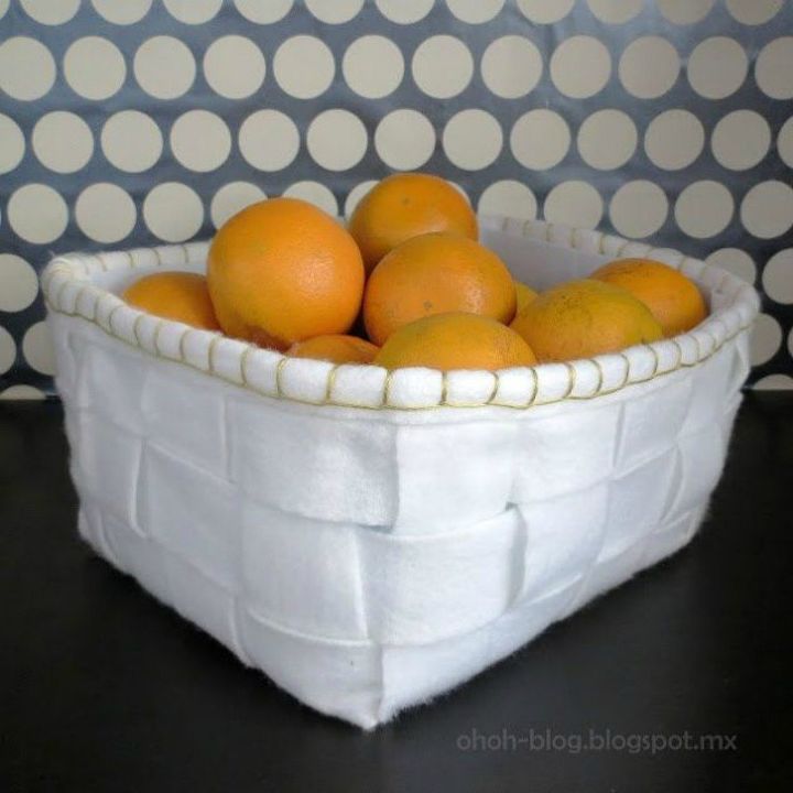 s cut plastic ontainters in half to copy these 16 cool ideas, This gorgeous fruit basket