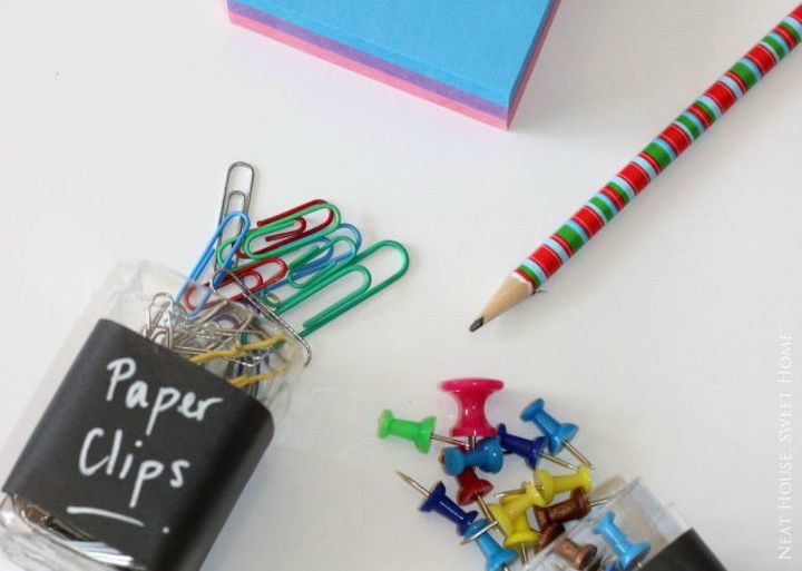 s cut plastic ontainters in half to copy these 16 cool ideas, This cute paper clip organizer