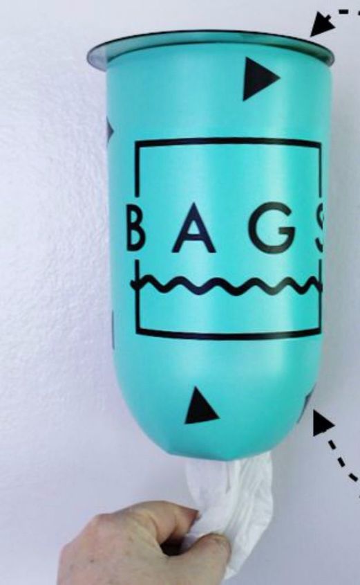 s cut plastic ontainters in half to copy these 16 cool ideas, This ridiculously cool bag dispenser