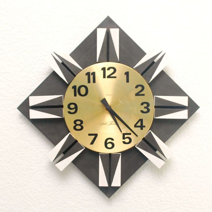 mid century starburst clock