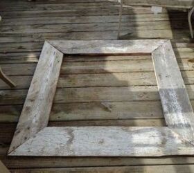 my rustic barn wood mirror, home decor, outdoor living