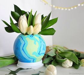 s 11 globe transformations that will change your world, Carve out the core turn it into a vase