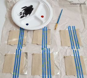 french grain sack inspired repurposed sachets