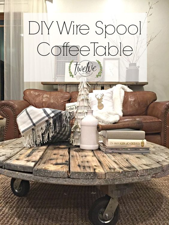 decorating with wooden spools