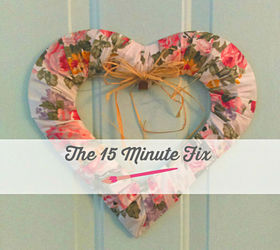 15 minute floral heart wreath, crafts, wreaths