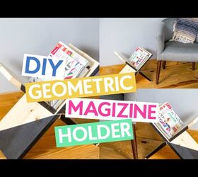 Porta-revistas geométrico DIY