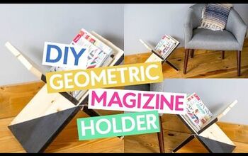  Porta-revistas geométrico faça você mesmo