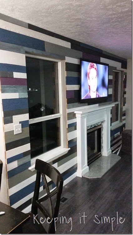 diy statement planked wall