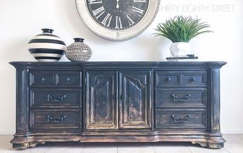 Repurposed Dresser Into Media Cabinet