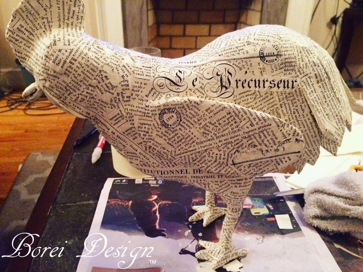 how to make an upcycled french farmhouse rooster, how to
