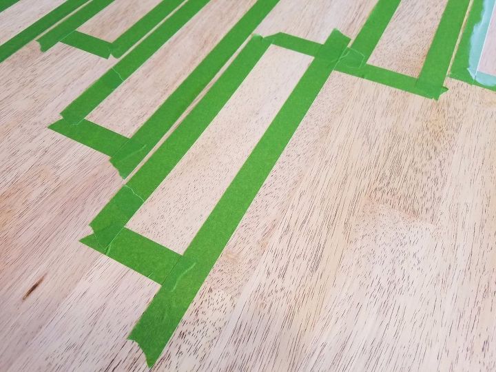 color block kitchen table, kitchen design, painted furniture