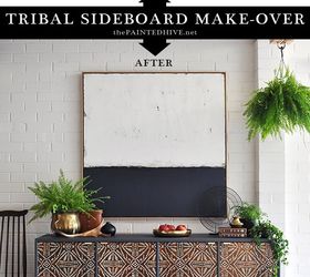 trash to treasure tribal sideboard makeover
