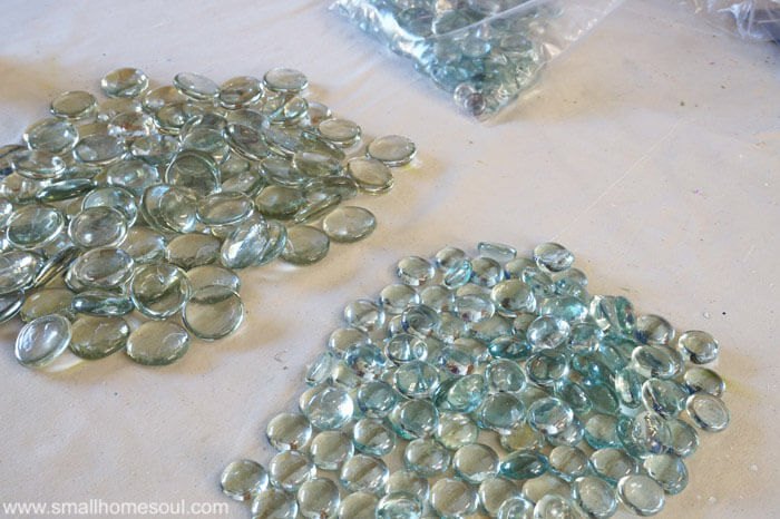 dollar store glass beads become a beautiful backsplash, kitchen backsplash, kitchen design