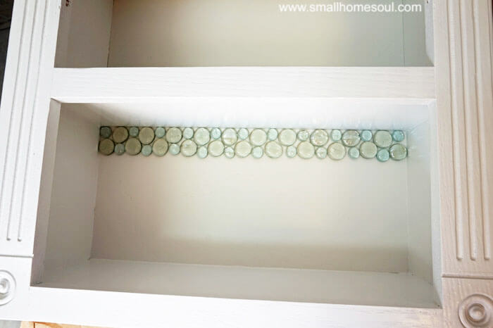 dollar store glass beads become a beautiful backsplash, kitchen backsplash, kitchen design