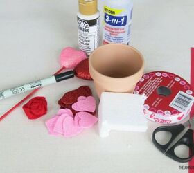 valentine s day dollar store craft pot of hearts, crafts, seasonal holiday decor, valentines day ideas
