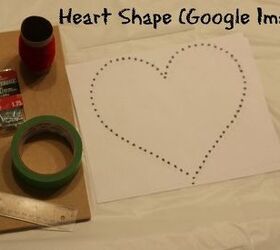 heart shaped string art, crafts, Heart shaped template