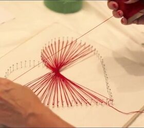 heart shaped string art, crafts