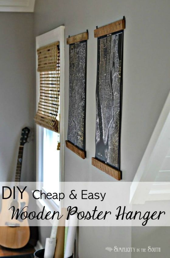 cheap and easy wooden poster hangers