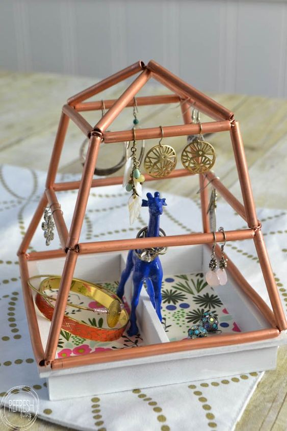 jewelry holder with supplies from the hardware store