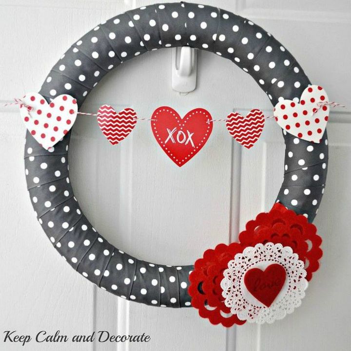 s dress your door for valentine s with these 20 beautiful wreaths, crafts, doors, seasonal holiday decor, valentines day ideas, wreaths, This adorable polka dot one