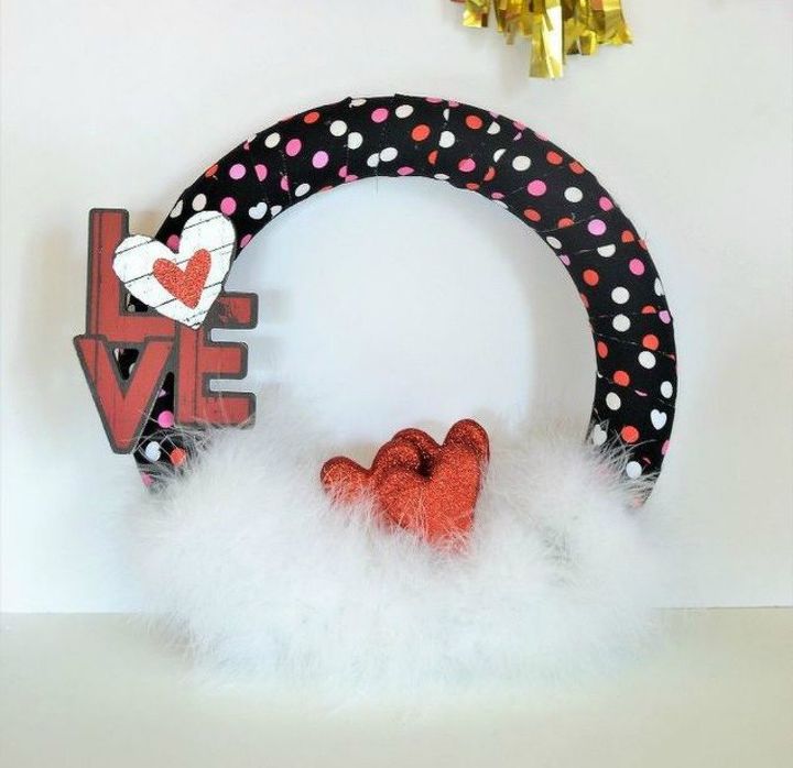 s dress your door for valentine s with these 20 beautiful wreaths, crafts, doors, seasonal holiday decor, valentines day ideas, wreaths, This easy one made out of fabric