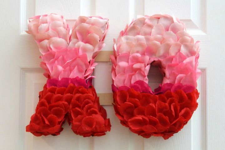 s dress your door for valentine s with these 20 beautiful wreaths, crafts, doors, seasonal holiday decor, valentines day ideas, wreaths, This petal one that s made from cereal boxes