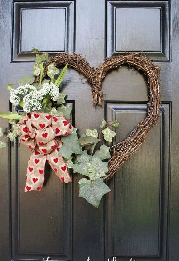 s dress your door for valentine s with these 20 beautiful wreaths, crafts, doors, seasonal holiday decor, valentines day ideas, wreaths, This grapevine one with vines