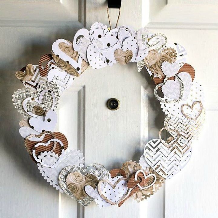 s dress your door for valentine s with these 20 beautiful wreaths, crafts, doors, seasonal holiday decor, valentines day ideas, wreaths, This neutral color one without pink