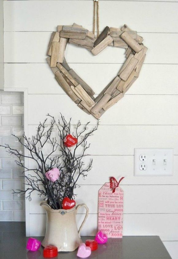 s dress your door for valentine s with these 20 beautiful wreaths, crafts, doors, seasonal holiday decor, valentines day ideas, wreaths, This one made from drift wood