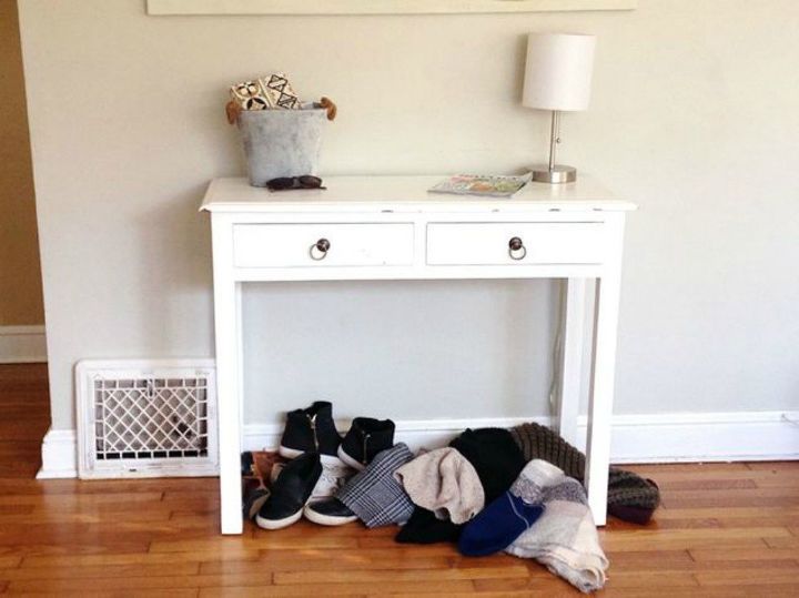 s conquer clutter in your home with these 8 brilliant ideas, home decor, organizing, The Entryway No room for shoes