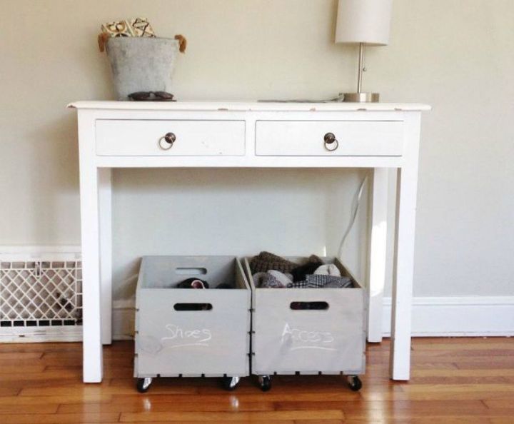 s conquer clutter in your home with these 8 brilliant ideas, home decor, organizing, Solution Use storage crates