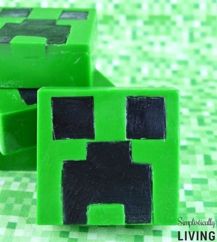 16 jabones caseros que querrs regalar todo el ao, Jab n casero de Minecraft Creeper