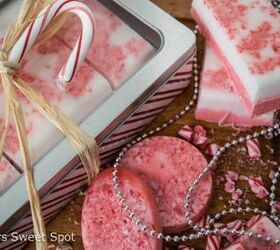 s homemade soaps you ll want to give as gifts all year round, These candy cane ones for the Christmas fan