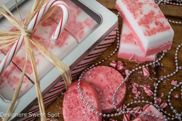 s homemade soaps you ll want to give as gifts all year round, These candy cane ones for the Christmas fan