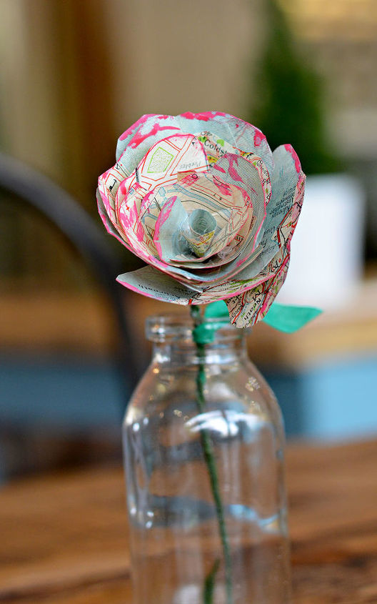how to make some simple but gorgeous paper flowers with maps, gardening, how to
