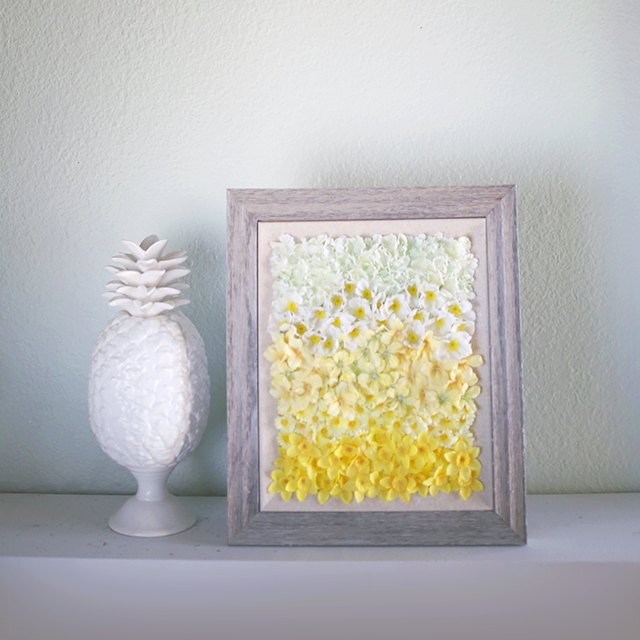 ombre floral wall art, crafts