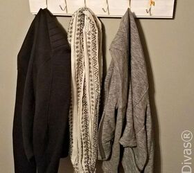 repurpose wire hangers by creating a coat rack