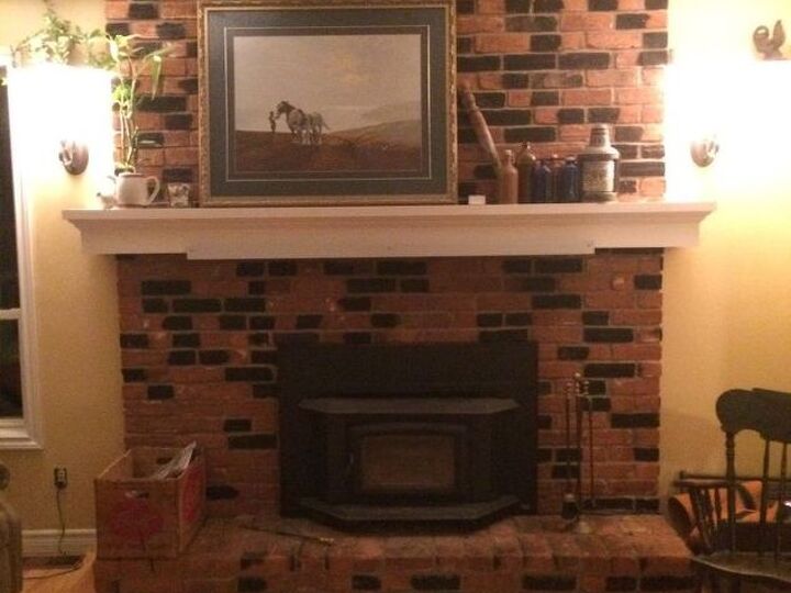 q how to whitewash my dated fireplace, fireplaces mantels, how to