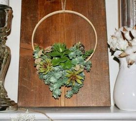 15 ultimate ways to use embroidery hoops in your home decor, Turn it into a faux succulent wreath