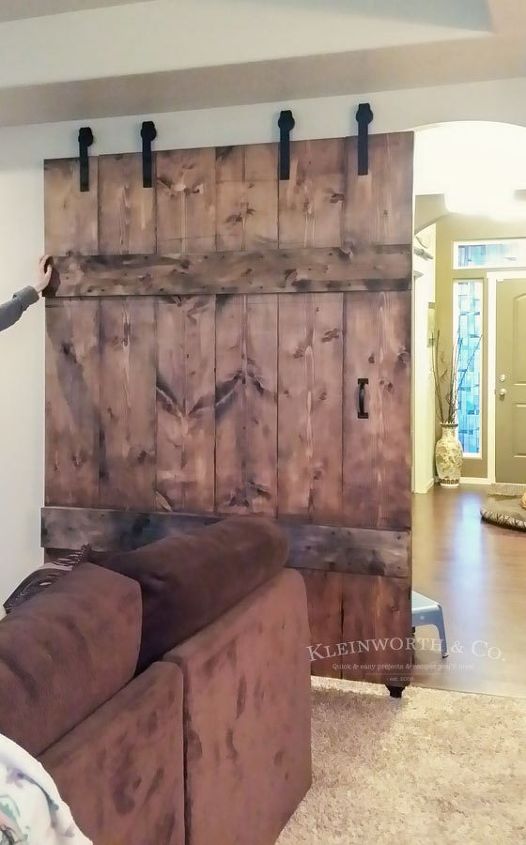wide rustic barn door, doors, outdoor living