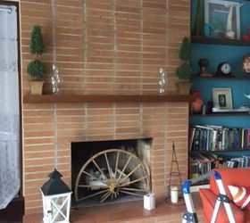 fireplace whitewash project, fireplaces mantels
