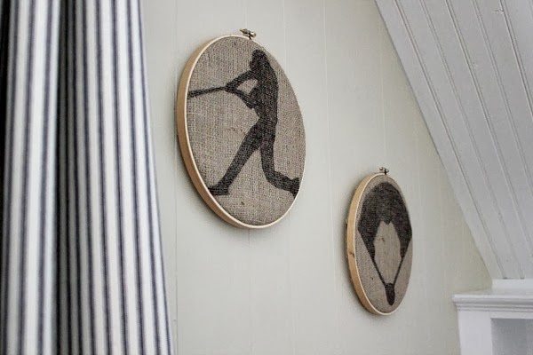 easy embroidery hoop wall art, crafts