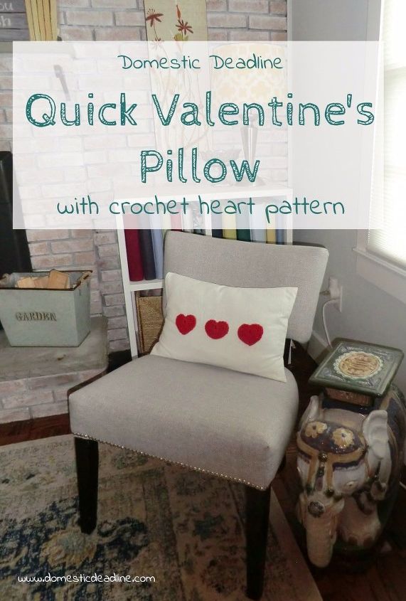 quick valentine s pillow, seasonal holiday decor, valentines day ideas