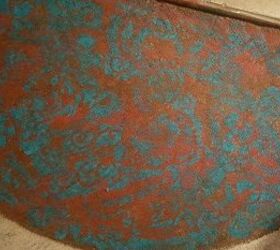 i painted an area rug on my carpet, reupholster