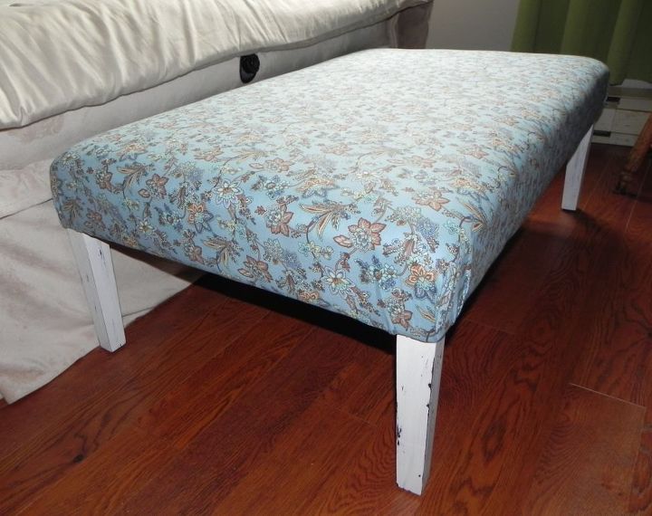 repurposed ottoman coffee table, painted furniture